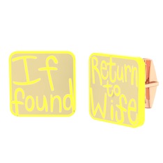 8 ayar rose altın kol düğmesi (Ekru mineli)