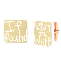 18 ayar rose altın kol düğmesi (Ekru mineli)