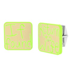 925 ayar gümüş kol düğmesi (Ekru mineli)