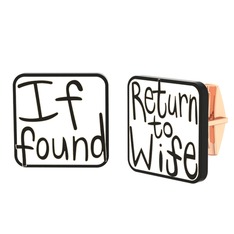 Return to Wife Kol Düğmesi - 925 ayar rose altın kaplama gümüş kol düğmesi (Beyaz mineli) #1l63v31