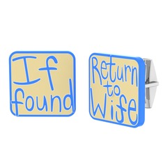 Return to Wife Kol Düğmesi - 925 ayar gümüş kol düğmesi (Ekru mineli) #1p78gi6
