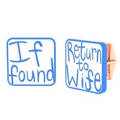 Return to Wife Kol Düğmesi - 14 ayar rose altın kol düğmesi (Beyaz mineli) #1va9q41