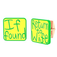 Return to Wife Kol Düğmesi - 8 ayar rose altın kol düğmesi (Sarı mineli) #2xr7ey