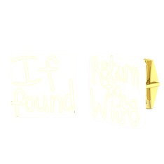 Return to Wife Kol Düğmesi - 8 ayar altın kol düğmesi (Beyaz mineli) #i1vqnr