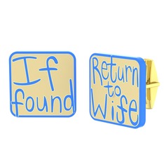 Return to Wife Kol Düğmesi - 14 ayar altın kol düğmesi (Ekru mineli) #ikuv59