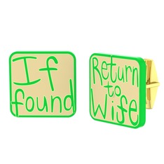 Return to Wife Kol Düğmesi - 8 ayar altın kol düğmesi (Ekru mineli) #jy8vzo