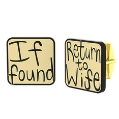 Return to Wife Kol Düğmesi - 18 ayar altın kol düğmesi (Ekru mineli) #uqvuwb