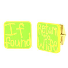 8 ayar altın kol düğmesi (Açık yeşil mineli)