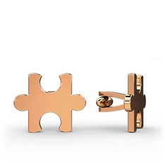 Puzzle Kol Düğmesi - 14 ayar rose altın kol düğmesi #ty36iw