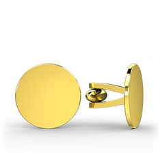 Daire Kol Düğmesi - 925 ayar altın kaplama gümüş kol düğmesi #y6f80u
