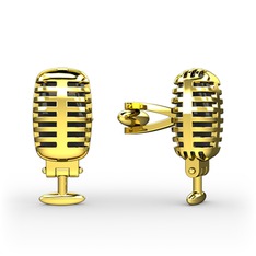 Mikrofon Kol Düğmesi - 14 ayar altın kol düğmesi #1mzcwhg