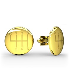 Vites Kol Düğmesi - 925 ayar altın kaplama gümüş kol düğmesi #1024kqs