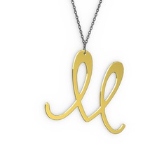 14 ayar altın kolye (40 cm gümüş rolo zincir)