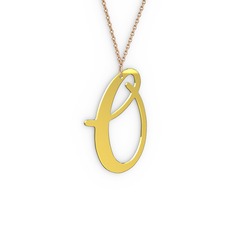 18 ayar altın kolye (40 cm gümüş rolo zincir)