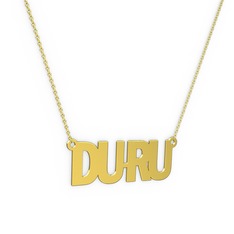 İsim Kolye - 8 ayar altın kolye (4 karakterli arial, 40 cm altın rolo zincir) #141g0p0