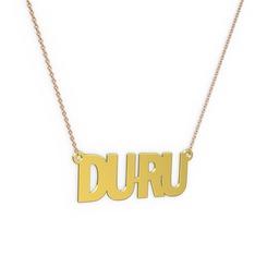 8 ayar altın kolye (4 karakterli arial, 40 cm rose altın rolo zincir)