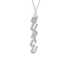 Alt Alta Yazılı İsim Kolye - 925 ayar gümüş kolye (5 karakterli comic-sans, 40 cm gümüş rolo zincir) #15rfxjz