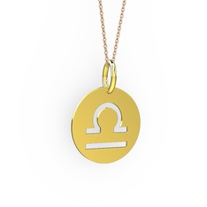 8 ayar altın kolye (40 cm gümüş rolo zincir)