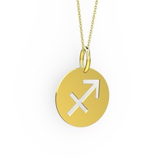 Yay Burç Kolye - 14 ayar altın kolye (40 cm altın rolo zincir) #1jkrovs