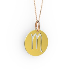 Akrep Burç Kolye - 8 ayar altın kolye (40 cm gümüş rolo zincir) #14f95y8