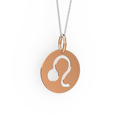 925 ayar rose altın kaplama gümüş kolye (40 cm beyaz altın rolo zincir)