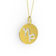 Oğlak Burç Kolye - 18 ayar altın kolye (40 cm altın rolo zincir) #1matlwx