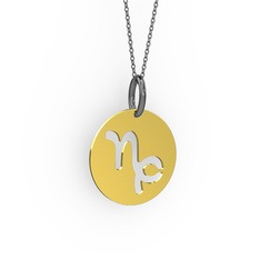 14 ayar altın kolye (40 cm gümüş rolo zincir)