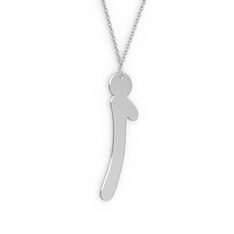 İ Harf Kolye - 925 ayar gümüş kolye (40 cm gümüş rolo zincir) #1nutv0s