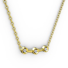 Minna Kolye - Pırlanta 18 ayar altın kolye (0.033 karat, 40 cm altın rolo zincir) #14zxnku