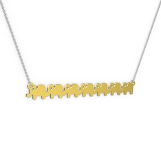 925 ayar altın kaplama gümüş kolye (40 cm gümüş rolo zincir)