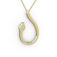 Swarovski 14 ayar altın kolye (40 cm altın rolo zincir)