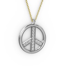 Barış Kolye - Swarovski 925 ayar gümüş kolye (40 cm altın rolo zincir) #1o9o5kp