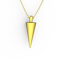 Rock Chic Kolye - 14 ayar altın kolye (40 cm altın rolo zincir) #1cwd1og