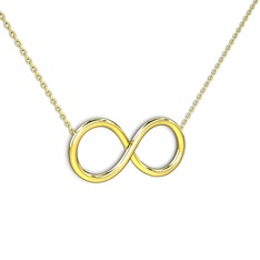 Sonsuzluk Kolye - 14 ayar altın kolye (40 cm altın rolo zincir) #1lf15m6