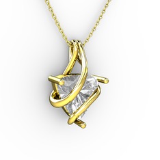 Kraliyet Kolye - Swarovski 14 ayar altın kolye (40 cm altın rolo zincir) #heciqg