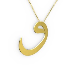 925 ayar altın kaplama gümüş kolye (40 cm altın rolo zincir)