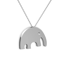 Antoine Fil Kolye - 14 ayar beyaz altın kolye (40 cm gümüş rolo zincir) #1xetn1k