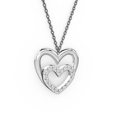Kalpli Kolye - Swarovski 925 ayar gümüş kolye (40 cm gümüş rolo zincir) #nf0bic