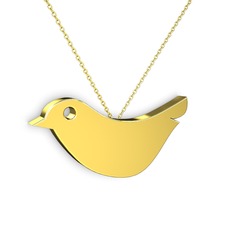 Belly Kuş Kolye - 14 ayar altın kolye (40 cm altın rolo zincir) #1k8kwqn