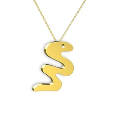 Kali Yılan Kolye - 14 ayar altın kolye (40 cm altın rolo zincir) #qc1xw8