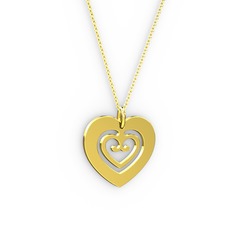 Milen Kalp Kolye - 8 ayar altın kolye (40 cm altın rolo zincir) #nflvyc