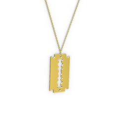 Jilet Kolye - 14 ayar altın kolye (40 cm altın rolo zincir) #1e7ngpu