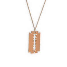 18 ayar rose altın kolye (40 cm rose altın rolo zincir)