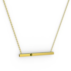 Peridot 14 ayar altın kolye (40 cm altın rolo zincir)