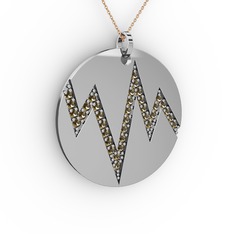 Groove Kolye - Dumanlı kuvars 925 ayar gümüş kolye (40 cm gümüş rolo zincir) #mnrii2