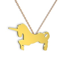 14 ayar altın kolye (40 cm rose altın rolo zincir)