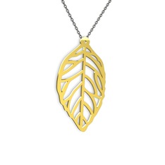 925 ayar altın kaplama gümüş kolye (40 cm gümüş rolo zincir)