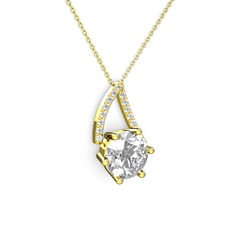 Tirian Kolye - Swarovski 8 ayar altın kolye (40 cm altın rolo zincir) #12fvsb4
