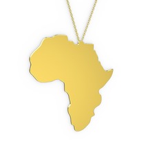 Afrika Kolye - 8 ayar altın kolye (40 cm altın rolo zincir) #12qi8zg