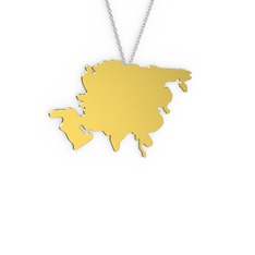 Asya Kolye - 14 ayar altın kolye (40 cm beyaz altın rolo zincir) #2pkx3c